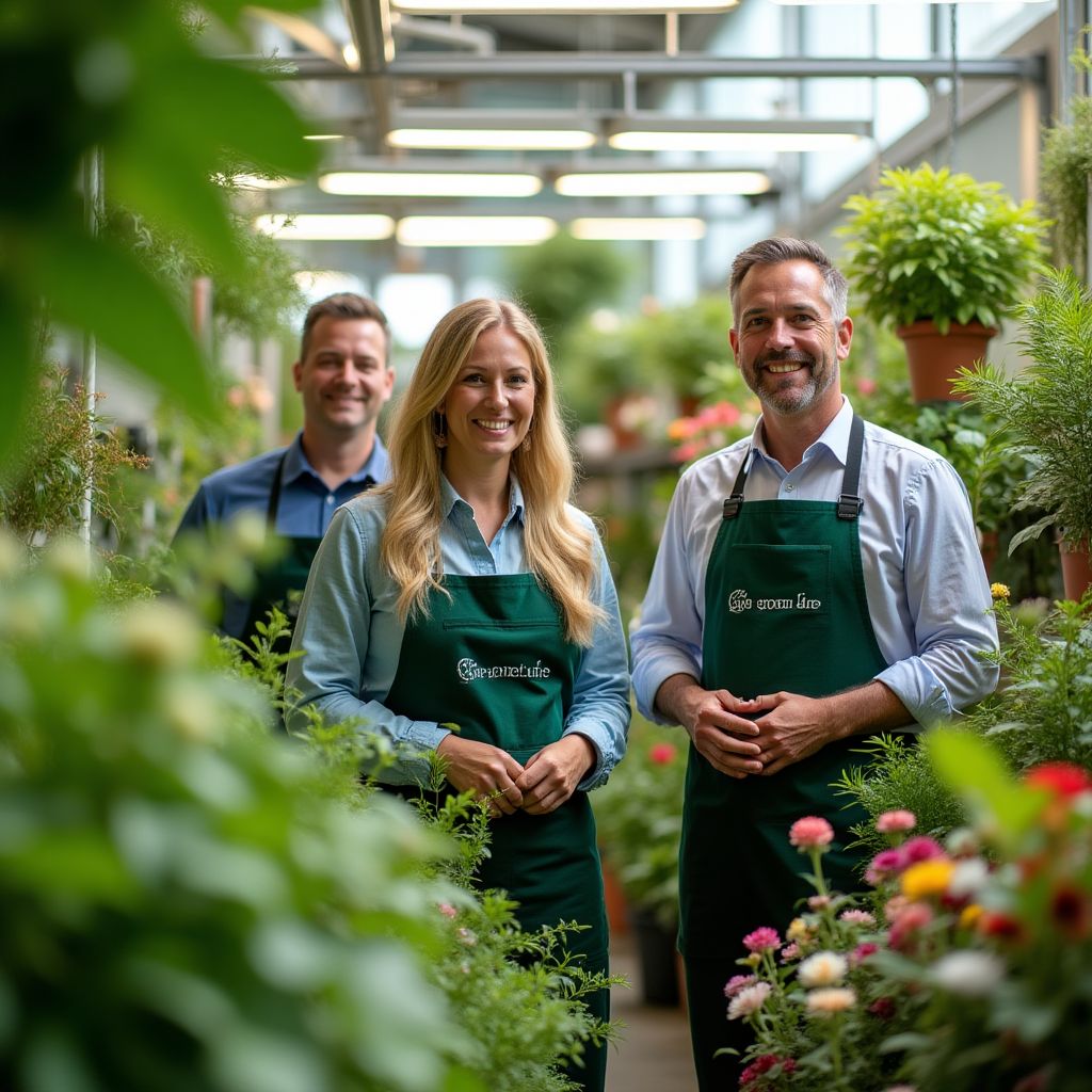 Il team di Verde Vita nel negozio principale