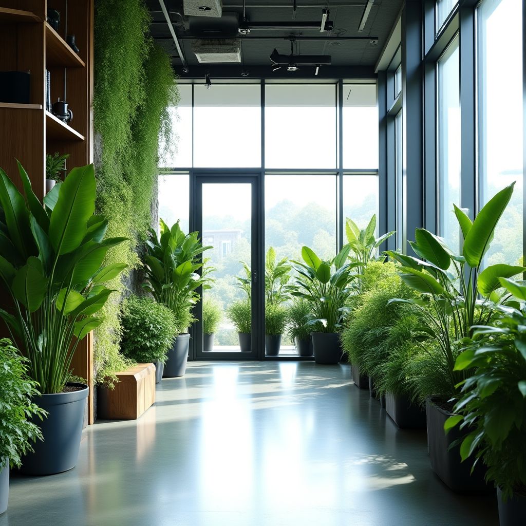 Ufficio rinnovato con piante